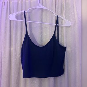 navy blue crop top size large
